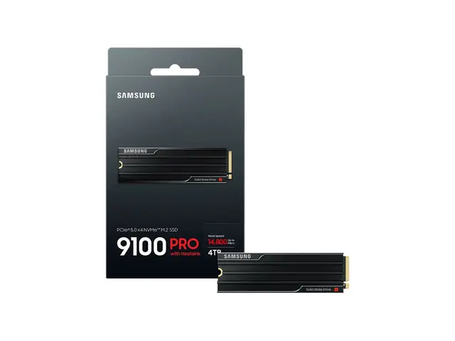 Samsung 9100 PRO MZ-VAP4T0 - SSD kryptert 4 TB med kjøleribbe inte...