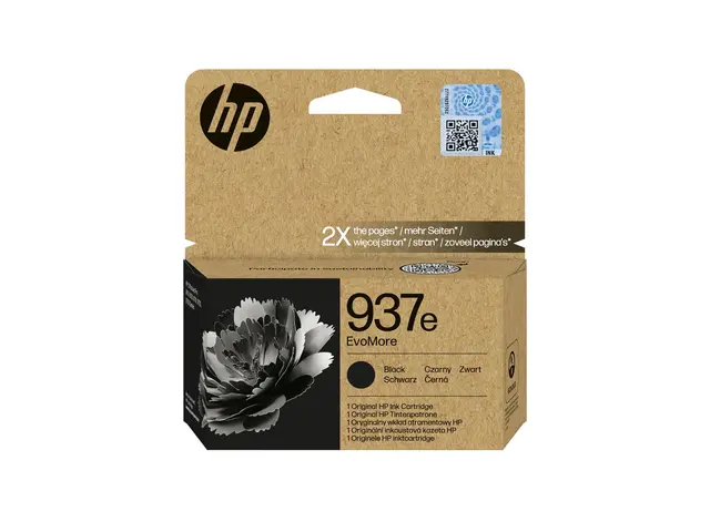 HP 937e EvoMore - Svart original blekkpatron for Officejet Pro 911...