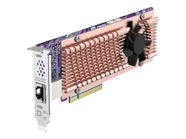 QNAP QM2-2P410G2T - Diskkontroller M.2 PCIe 4.0 x4 (NVMe) lav prof...