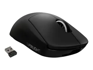 Logitech PRO X SUPERLIGHT Wireless Gaming Mouse Mus - optisk - 5 knapper - tr&#229;dl&#248;s - 2.4 GHz - USB Logitech LIGHTSPEED-mottaker - svart