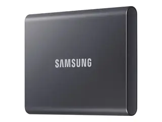 Samsung T7 MU-PC2T0T - SSD - kryptert - 2 TB ekstern (bærbar) - USB 3.2 Gen 2 (USB-C kontakt) - 256-bit AES - titangrå