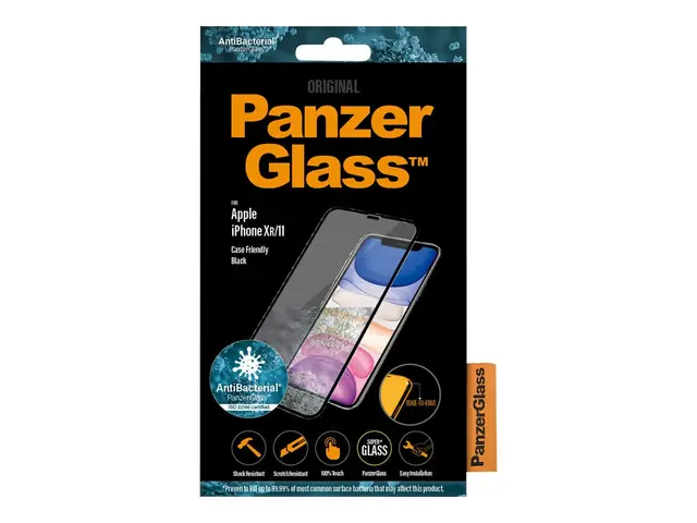 PanzerGlass - Skjermbeskyttelse for mobiltelefon glass rammefarge ...