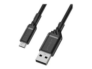 OtterBox Standard - USB-kabel - Micro-USB type B (hann) til USB (hann) USB 2.0 - 3 A - 3 m - svart