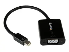 StarTech.com Mini DisplayPort to VGA Adapter DisplayPort 1.2 - 1080p - Thunderbolt to VGA Monitor Adapter - Mini DP to VGA (MDP2VGA2) - video adapter - Mini DisplayPort til HD-15 (VGA) - 22 cm