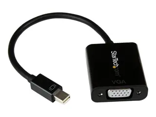 StarTech.com Mini DisplayPort to VGA Adapter DisplayPort 1.2 - 1080p - Thunderbolt to VGA Monitor Adapter - Mini DP to VGA (MDP2VGA2) - video adapter - Mini DisplayPort til HD-15 (VGA) - 22 cm