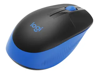 Logitech M190 - Mus - optisk - 3 knapper trådløs - USB trådløs mottaker - blå