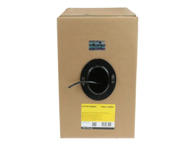 Startech 1000 ft Bulk Roll of Black CMR Cat5e Solid UTP Riser Cabl...