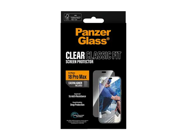 PanzerGlass - Skjermbeskyttelse for mobiltelefon - klassisk passfo...