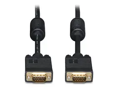 Eaton Tripp Lite Series VGA High-Resolution RGB Coaxial Cable (HD15 M/M), 6 ft. (1.83 m) VGA-kabel - HD-15 (VGA) (hann) til HD-15 (VGA) (hann) - 1.8 m - formst&#248;pt - svart