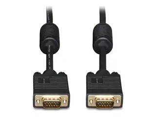 Eaton Tripp Lite Series VGA High-Resolution RGB Coaxial Cable (HD15 M/M), 6 ft. (1.83 m) VGA-kabel - HD-15 (VGA) (hann) til HD-15 (VGA) (hann) - 1.8 m - formst&#248;pt - svart