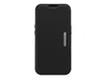 OtterBox Strada - Lommebok for mobiltelefon l&#230;r - skyggesvart - for Apple iPhone 13 Pro