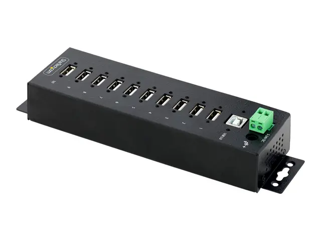 StarTech.com 10-Port Industrial USB 2.0 Hub, Rugged Hub w/15kV Air...