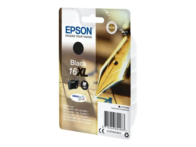 Epson 16XL - 12.9 ml - XL - svart - original - blister - blekkpatr...