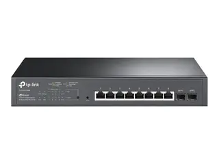 TP-Link JetStream TL-SG2210MP - Switch smart - 8 x 10/100/1000 (PoE+) + 2 x SFP - rackmonterbar - PoE+ (150 W)