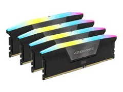 CORSAIR Vengeance RGB - DDR5 - sett 96 GB: 4 x 24 GB - DIMM 288-pin - 6400 MHz / PC5-51200 - CL32 - 1.4 V - ikke-bufret - on-die ECC - svart