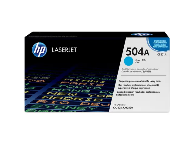 HP 504A - Cyan - original - LaserJet - tonerpatron (CE251A) - for ...
