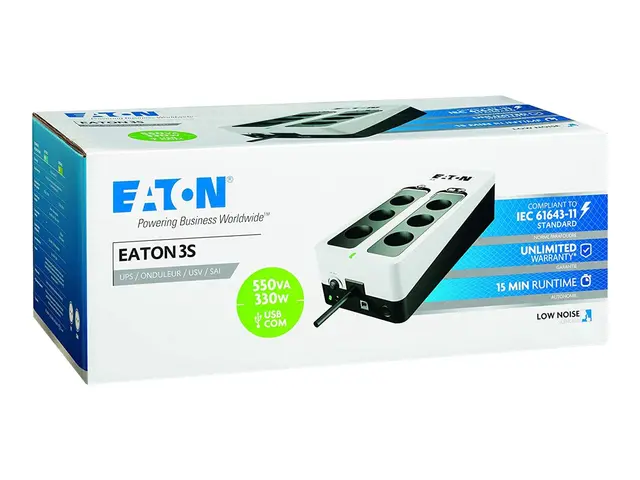 Eaton 3S 550 - UPS - AC 220-240 V - 330 watt - 550 VA - enkeltfase...