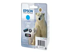 Epson 26 - 4.5 ml - cyan - original - blister blekkpatron - for Expression Premium XP-510, 520, 600, 605, 610, 615, 620, 625, 700, 710, 720, 800, 810, 820