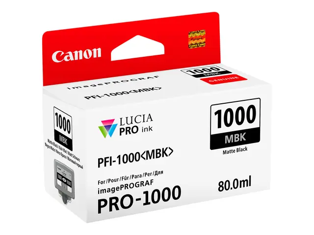 Canon PFI-1000 MBK - 80 ml - matt svart - original - blekkbeholder...