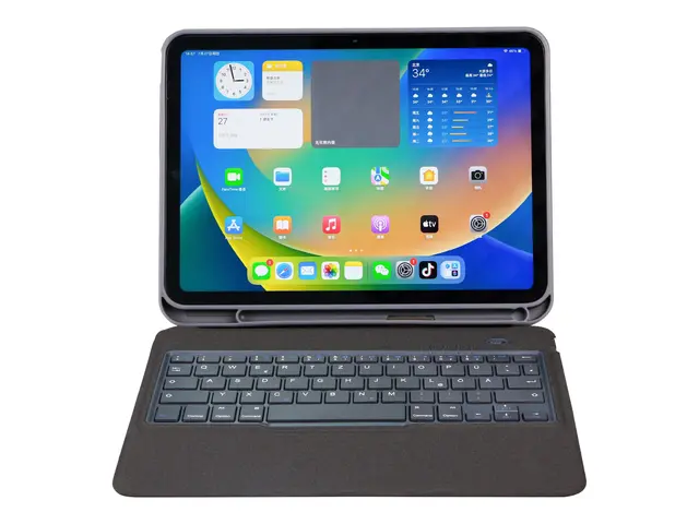Deqster Slim 2 - Tastatur og folioveske (keyboard) - trådløs - Blu...