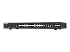 QNAP QSW-M2130P-2C2S26T - Switch - Styrt 2 x 10 Gigabit SFP+ + 2 x combo 10 Gigabit SFP+/RJ-45 + 2 x 10Gb Ethernet + 24 x 2.5GBase-T - rackmonterbar - PoE++ (375 W)