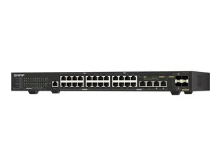 QNAP QSW-M2130P-2C2S26T - Switch - Styrt 2 x 10 Gigabit SFP+ + 2 x combo 10 Gigabit SFP+/RJ-45 + 2 x 10Gb Ethernet + 24 x 2.5GBase-T - rackmonterbar - PoE++ (375 W)