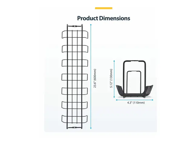 Startech - Kabelstyringsskuff basket style, power bar holder monte...