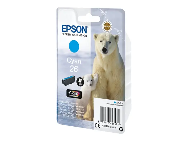 Epson 26 - 4.5 ml - cyan - original - blister - blekkpatron - for ...