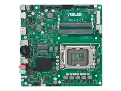 ASUS Pro H610T-CSM - Hovedkort mini-ITX - LGA1700-sokkel - H610 Chipset - USB 3.2 Gen 2, USB 3.2 Gen 1 - Gigabit LAN - innbygd grafikk (CPU kreves) - HD-lyd (8-kanalers)