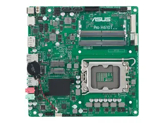 ASUS Pro H610T-CSM - Hovedkort - mini-ITX LGA1700-sokkel - H610 Chipset - USB 3.2 Gen 2, USB 3.2 Gen 1 - Gigabit LAN - innbygd grafikk (CPU kreves) - HD-lyd (8-kanalers)