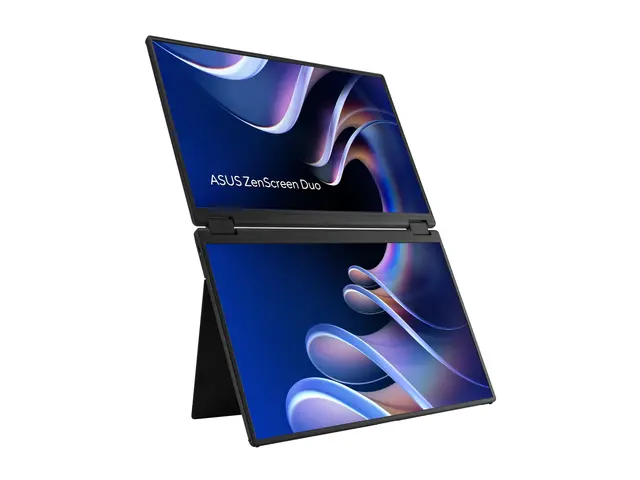 ASUS ZenScreen Duo MB14FCD - Dual LCD-skjerm 14" - portabel - 1920 x 1200 WUXGA @ 60 Hz - IPS - 350 cd/m² - 1200:1 - HDR10 - 5 ms - Mini HDMI, 2xUSB-C - svart 