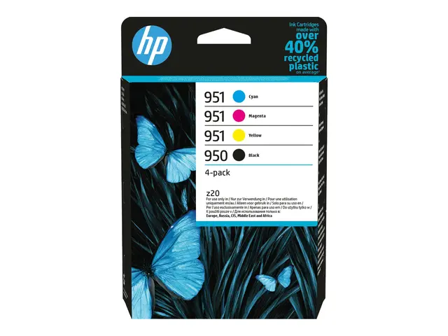 HP 950/951 - 4-pack svart, gul, cyan, magenta original blekkpatron...