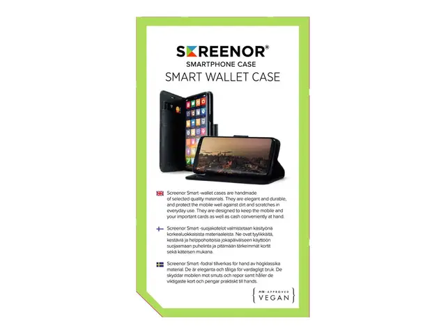 Screenor Smart - Lommebok for mobiltelefon økolær, TPU-ramme Samsu...