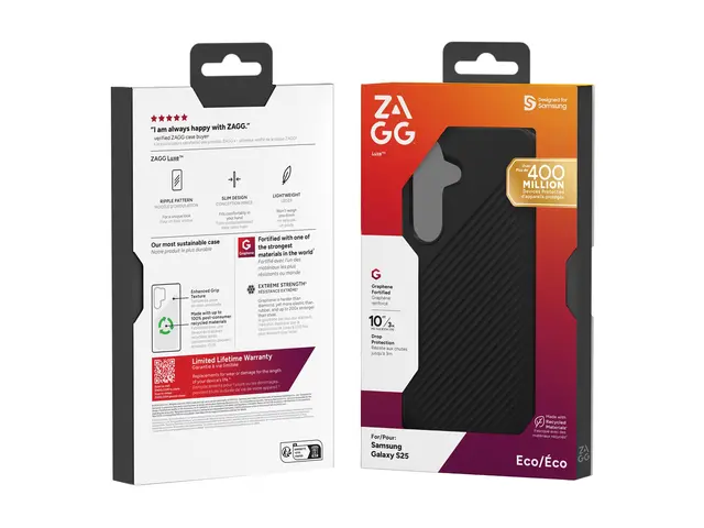 ZAGG Luxe - Baksidedeksel for mobiltelefon svart Samsung Galaxy S25