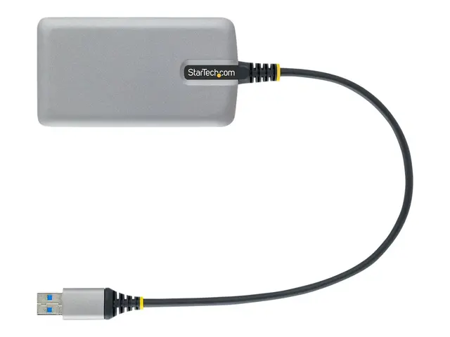 StarTech.com 3-Port USB Hub with Ethernet, 3x USB-A Ports, Gigabit...