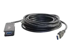 C2G 5m USB 3.0 A to USB A Extension Cable M/F - USB-forlengelseskabel - USB-type A (hann) til USB-type A (hunn) - USB 3.0 - 30 V - 5 m - aktiv - svart