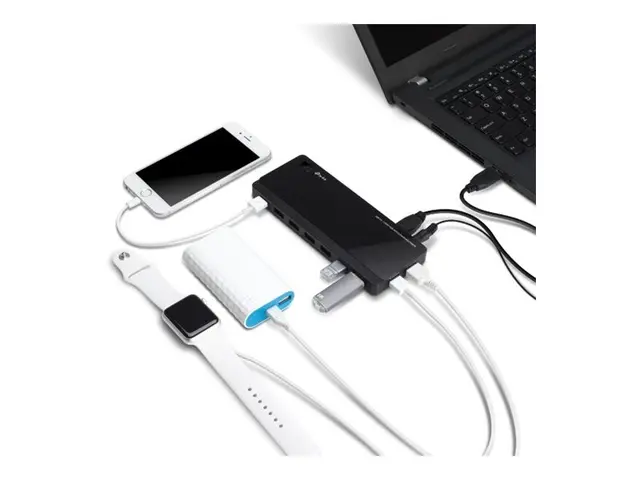 TP-Link UH720 - Hub - 7 x SuperSpeed USB 3.0 - stasjonær