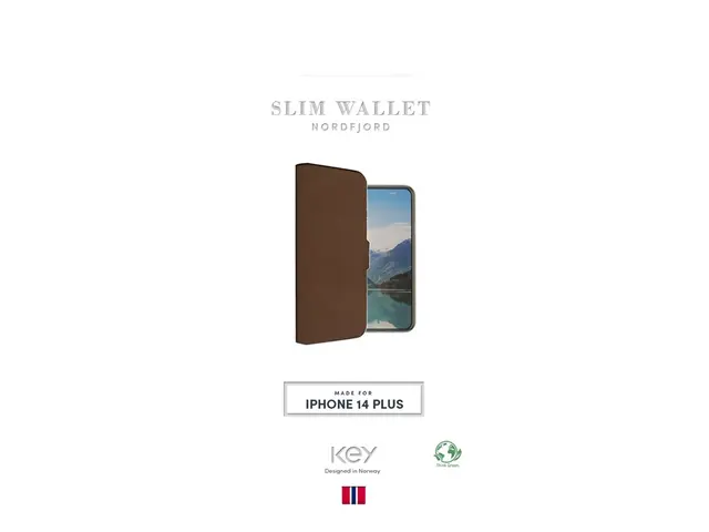 KEY Nordfjord - Lommebok for mobiltelefon kunstlær gyllen brun 6.7...