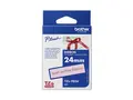 Brother TZe-RE54 - Sateng - gull på rosa Rull (2,4 cm x 4 m) 1 kassett(er) båndtape - for Brother PT-D600; P-Touch PT-2430, 2700, 3600, 7500, 7600, 9800, D800, E550, H500, P750