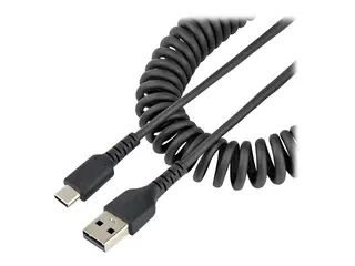 STARTECH.COM 20in 50cm USB A to C Charging Cable Coiled Heavy Duty USB 2.
