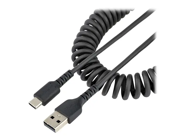 StarTech.com 20in (50cm) USB A to C Charging Cable, Coiled Heavy D...