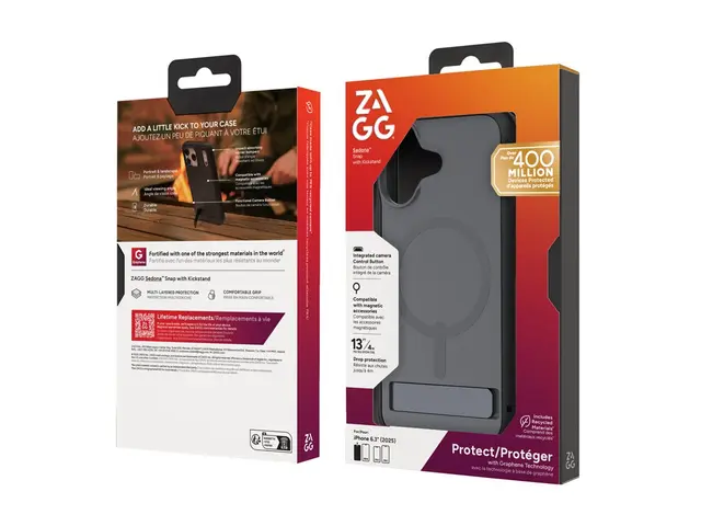 ZAGG Sedona Snap - Baksidedeksel for mobiltelefon med stativ MagSa...