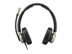 HP Poly Mission 825 - Mission 800 Series hodesett - on-ear - kablet - aktiv støydemping - USB-A, USB-C - svart - Certified for Microsoft Teams, Works With Chromebook Certified, Zoom Certified, Google Meet Certified
