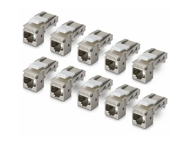 Startech - Trapes-jakk - shielded, 90°, toolless - CAT 6a - STP - ...