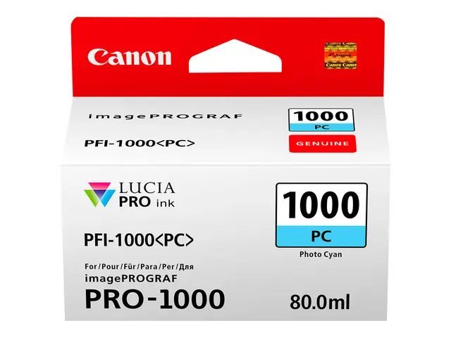 Canon PFI-1000 PC - 80 ml - fotocyan - original - blekkbeholder - ...