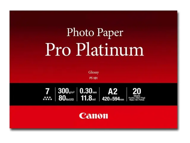 Canon Photo Paper Pro Platinum PT-101 - Glattblank - 300 mikroner ...