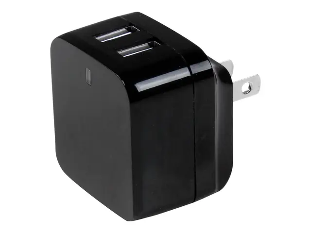 Startech Travel USB Wall Charger - 2 Port Black Universal Adapter ...