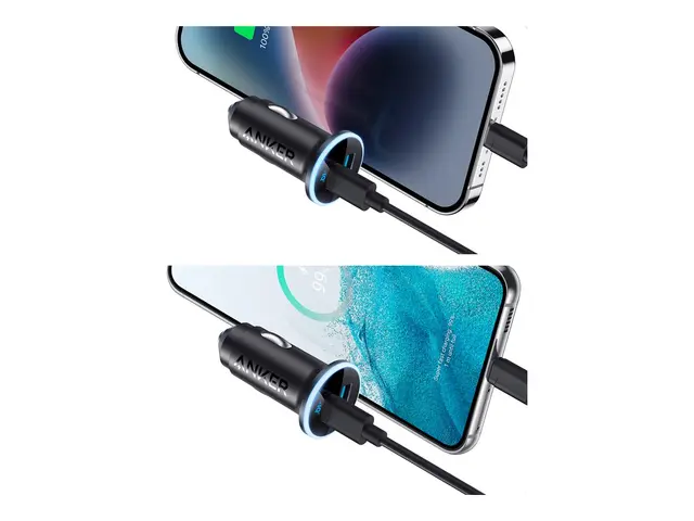 Anker 323 - Bilstrømadapter 52.5 watt 3 A IQ 3.0, Fast Charge 2 ut...