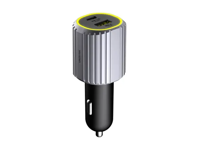 Unisynk - Bilstrømadapter 72 watt PD 2.0, 3.0 2 utgangskontakter (...