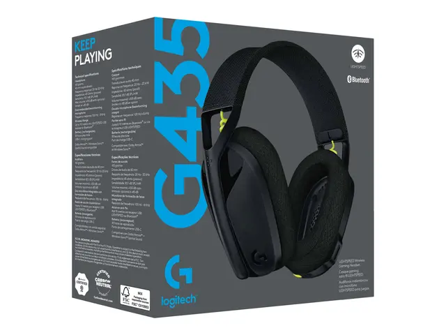 Logitech Lightspeed G435 - Hodesett - full størrelse - Bluetooth /...